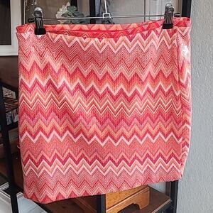 Umgee Women's Size Large Sequin Skirt‎ Orange Cream Retro Made in USA